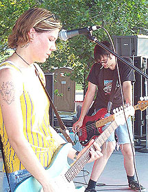 Kristie and Byron - rockin' out.